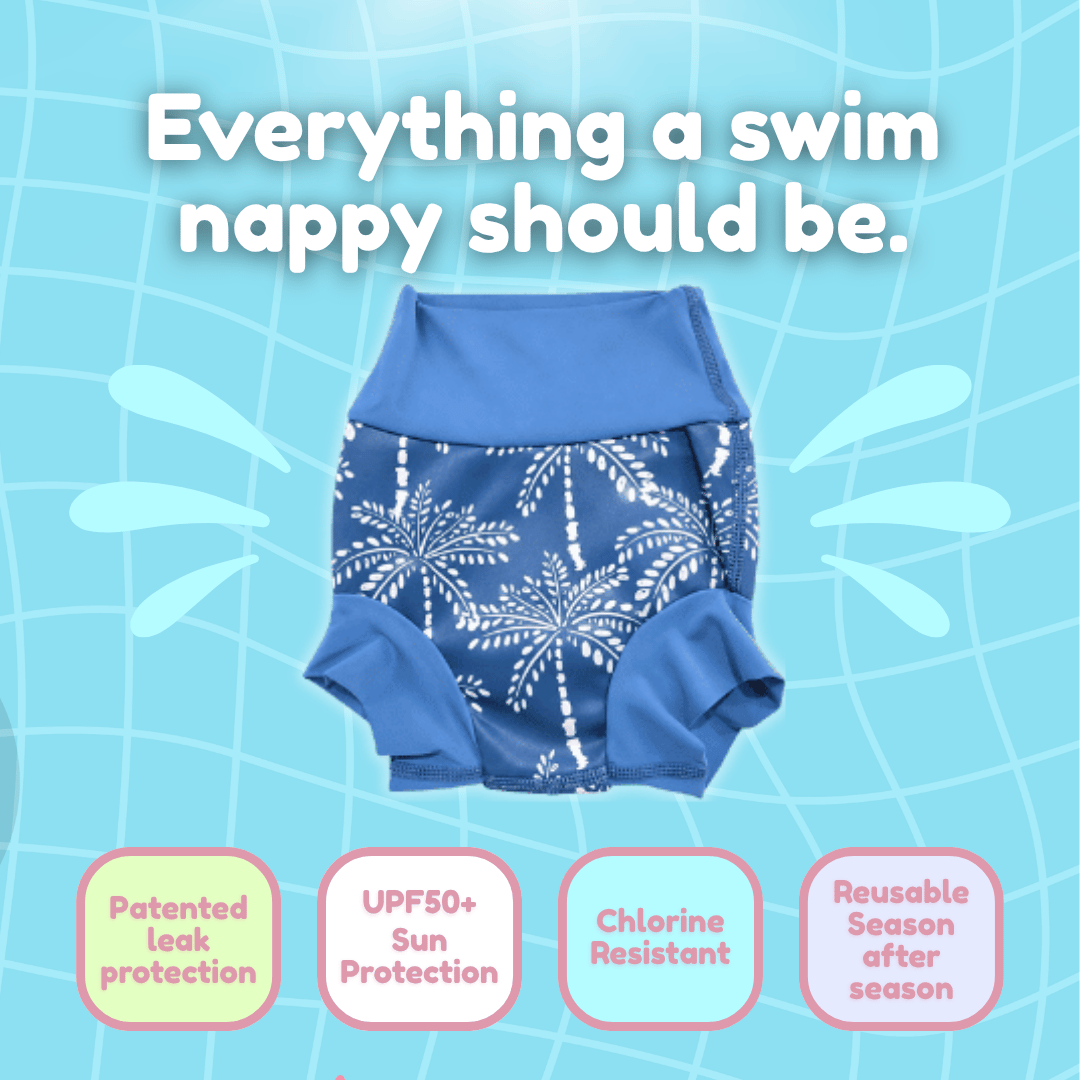 Reusable Swim Nappy – Palm Print | Betty Lyn