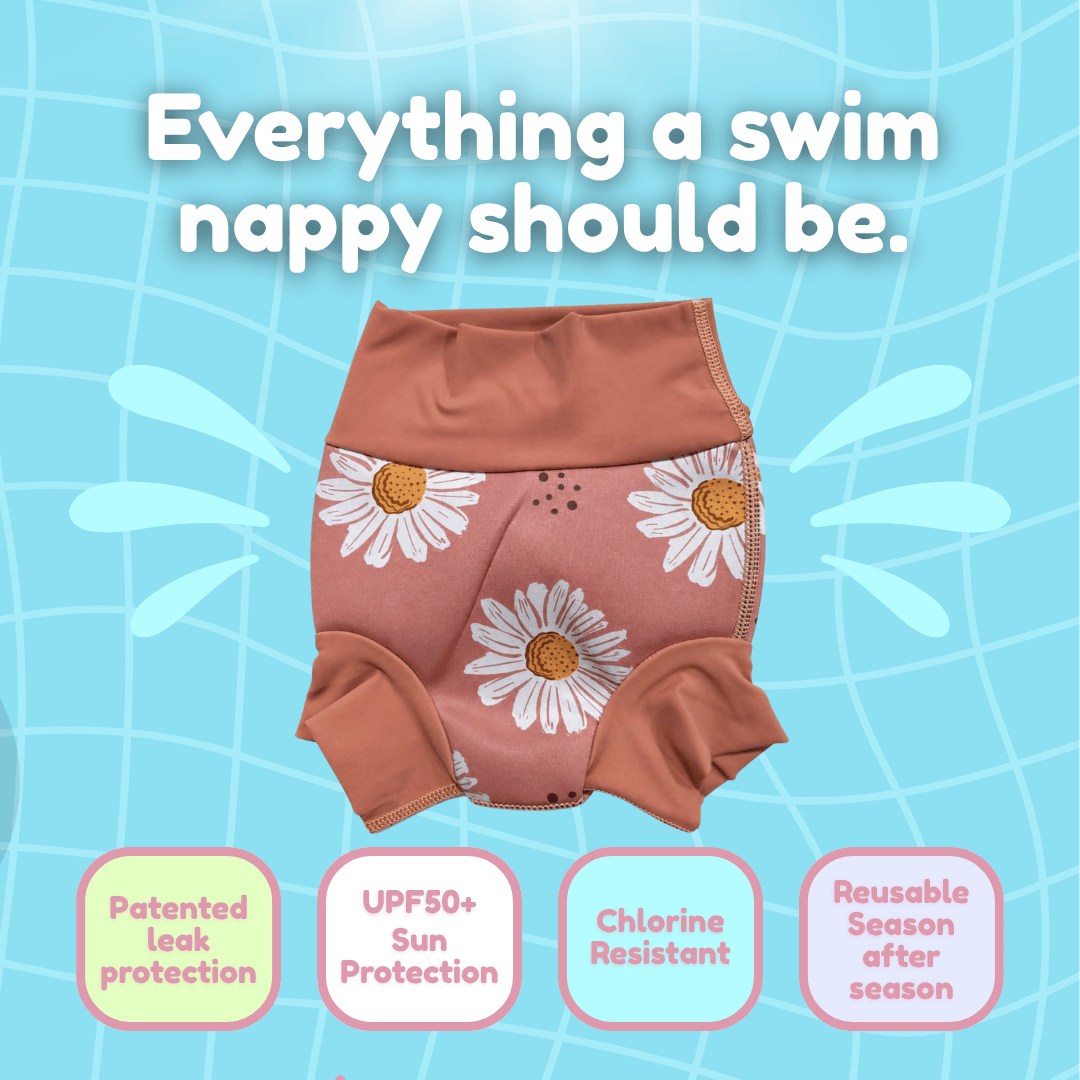 Reusable Swim Nappy – Daisy Print | Betty Lyn