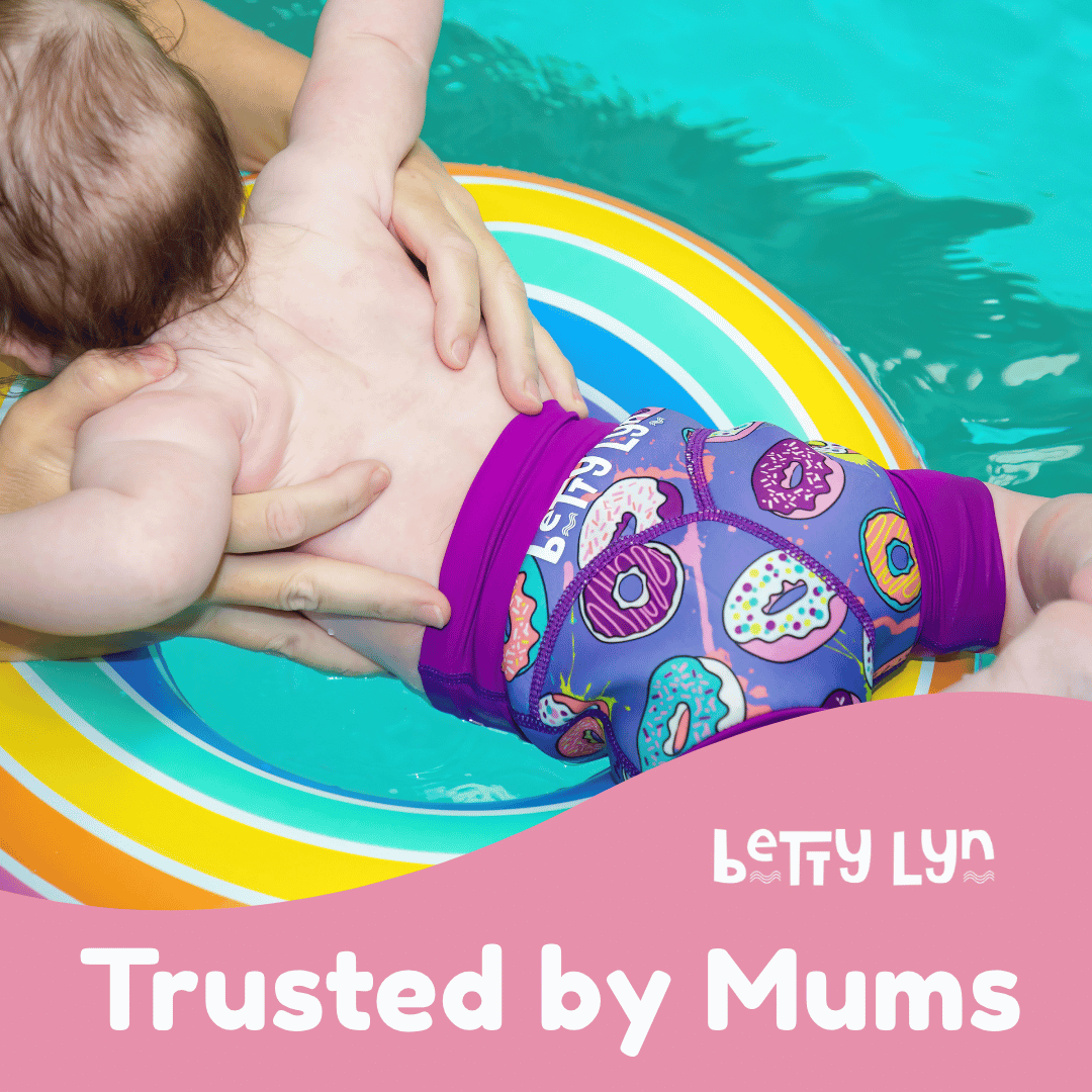 Reusable Swim Nappy – Purple Donut Print | Betty Lyn
