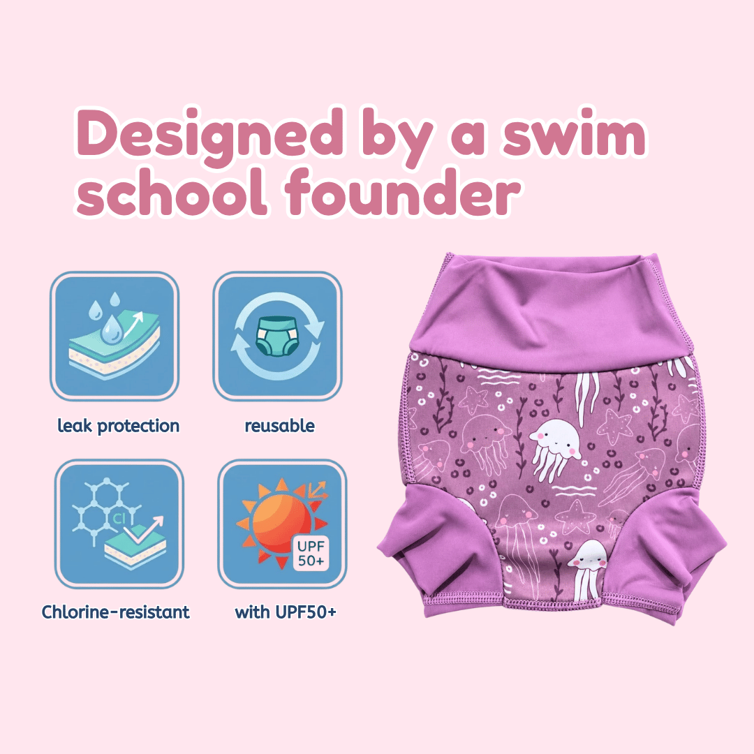 Reusable Swim Nappy – Jellyfish Print | Betty Lyn