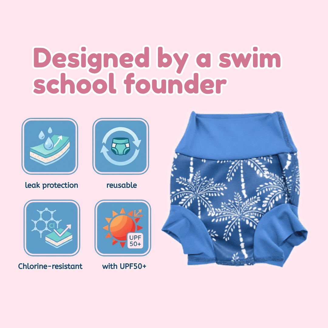 Reusable Swim Nappy – Palm Print | Betty Lyn