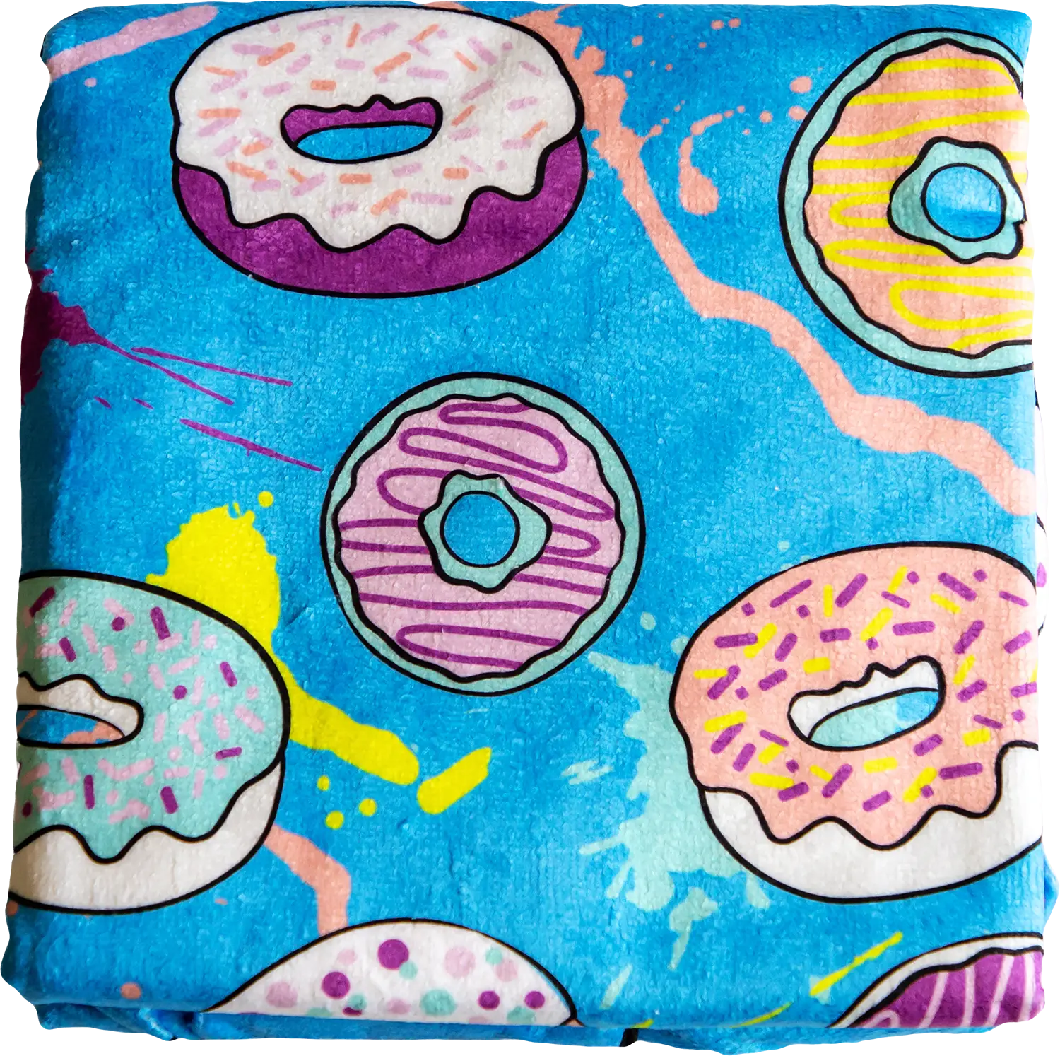 Kids Hooded Towel, Blue Donut Print | Betty Lyn
