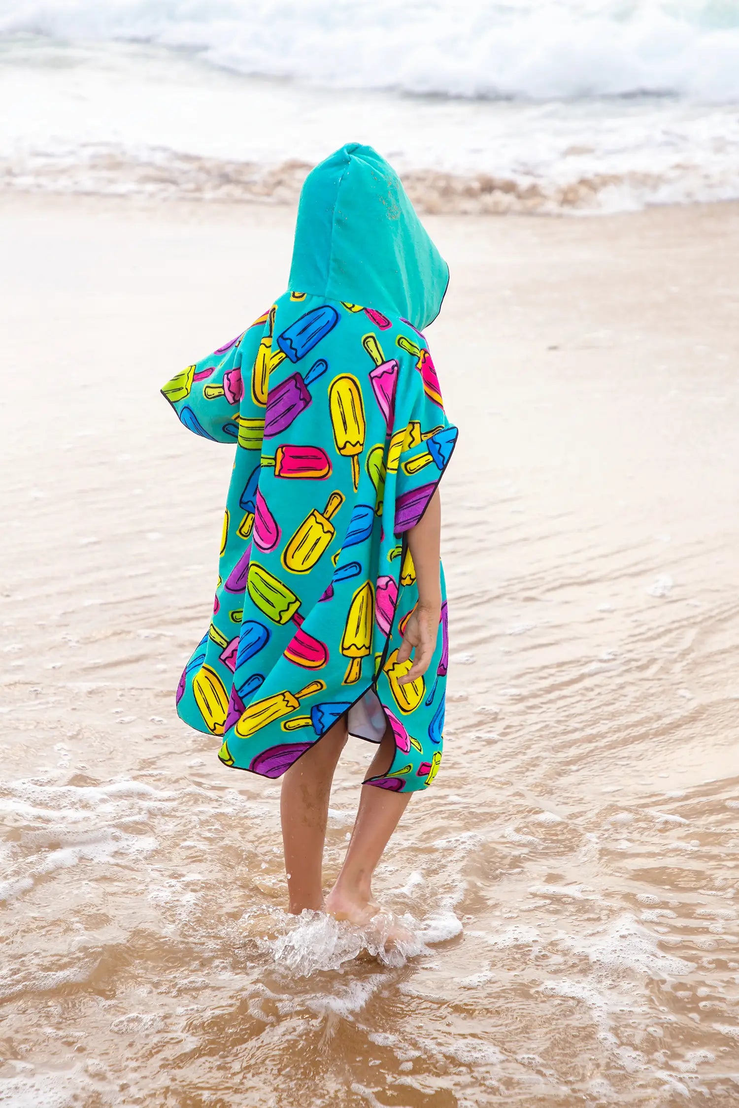 Kids Hooded Towel, Ice Cream Print | Betty Lyn