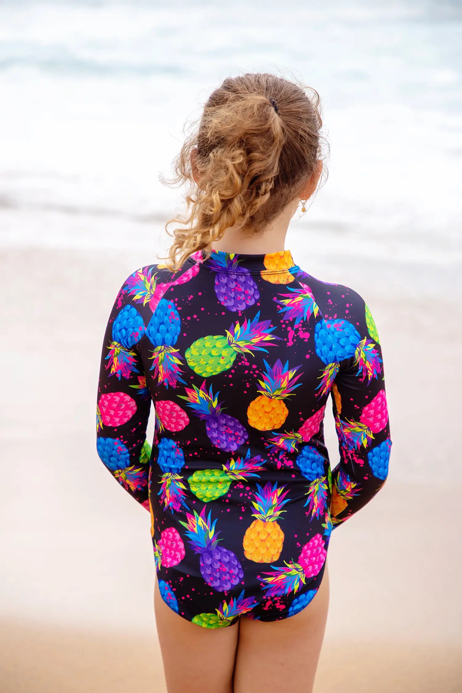 Long Sleeves Pineapple Swimwear