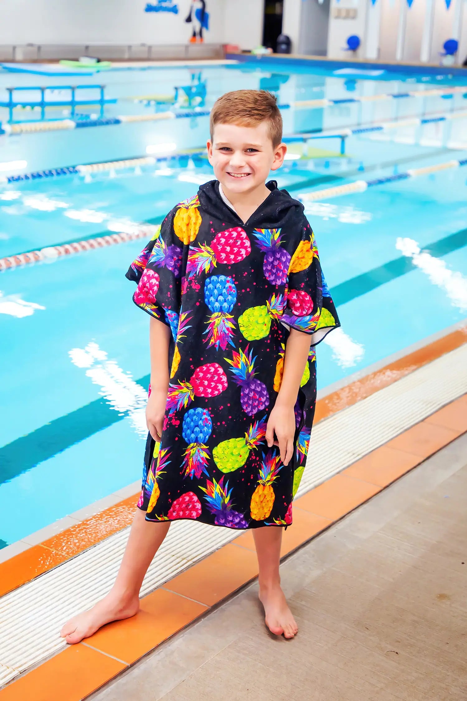 Kids Hooded Towel, Pineapple Print | Betty Lyn