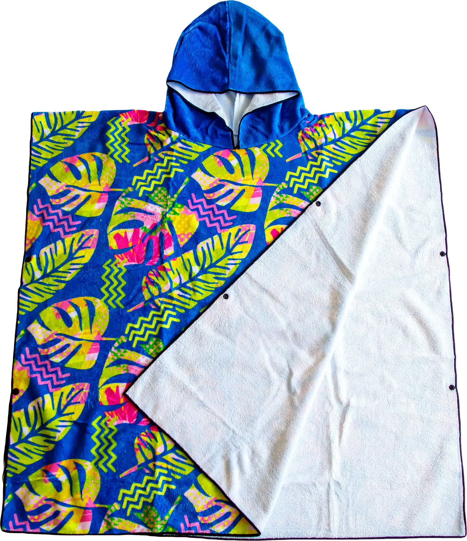 Kids Hooded Towel, Fluro Palm Print | Betty Lyn