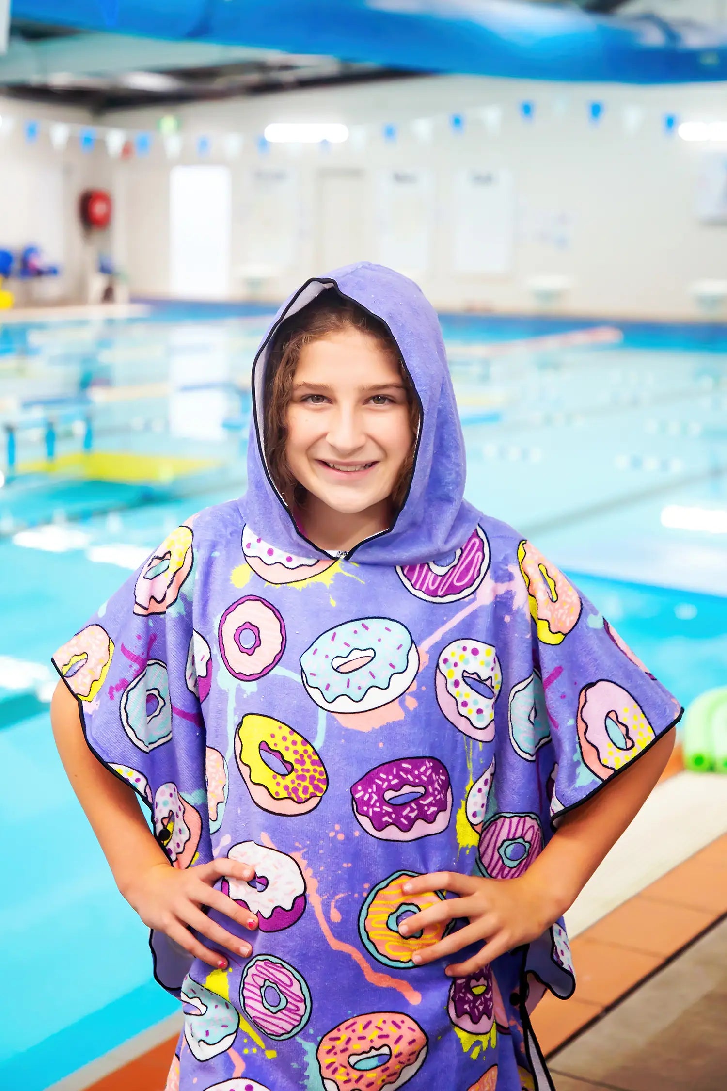 Donut (Purple) Hooded Towel