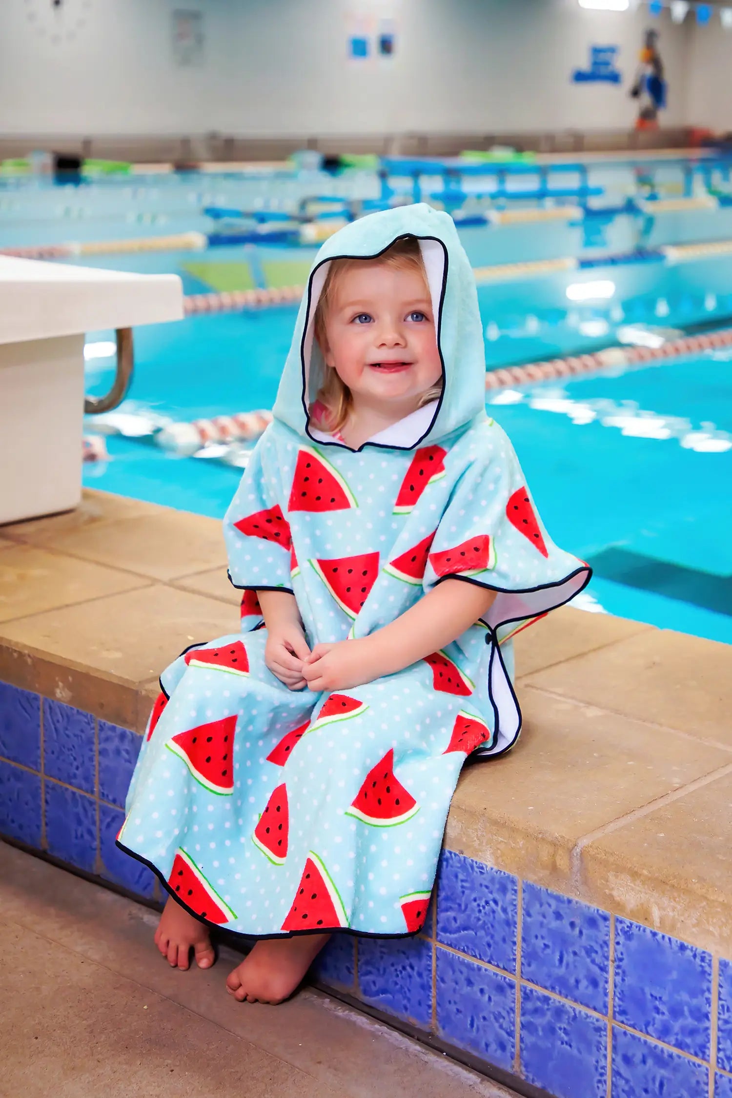 Kids Hooded Towel, Watermelon Print | Betty Lyn