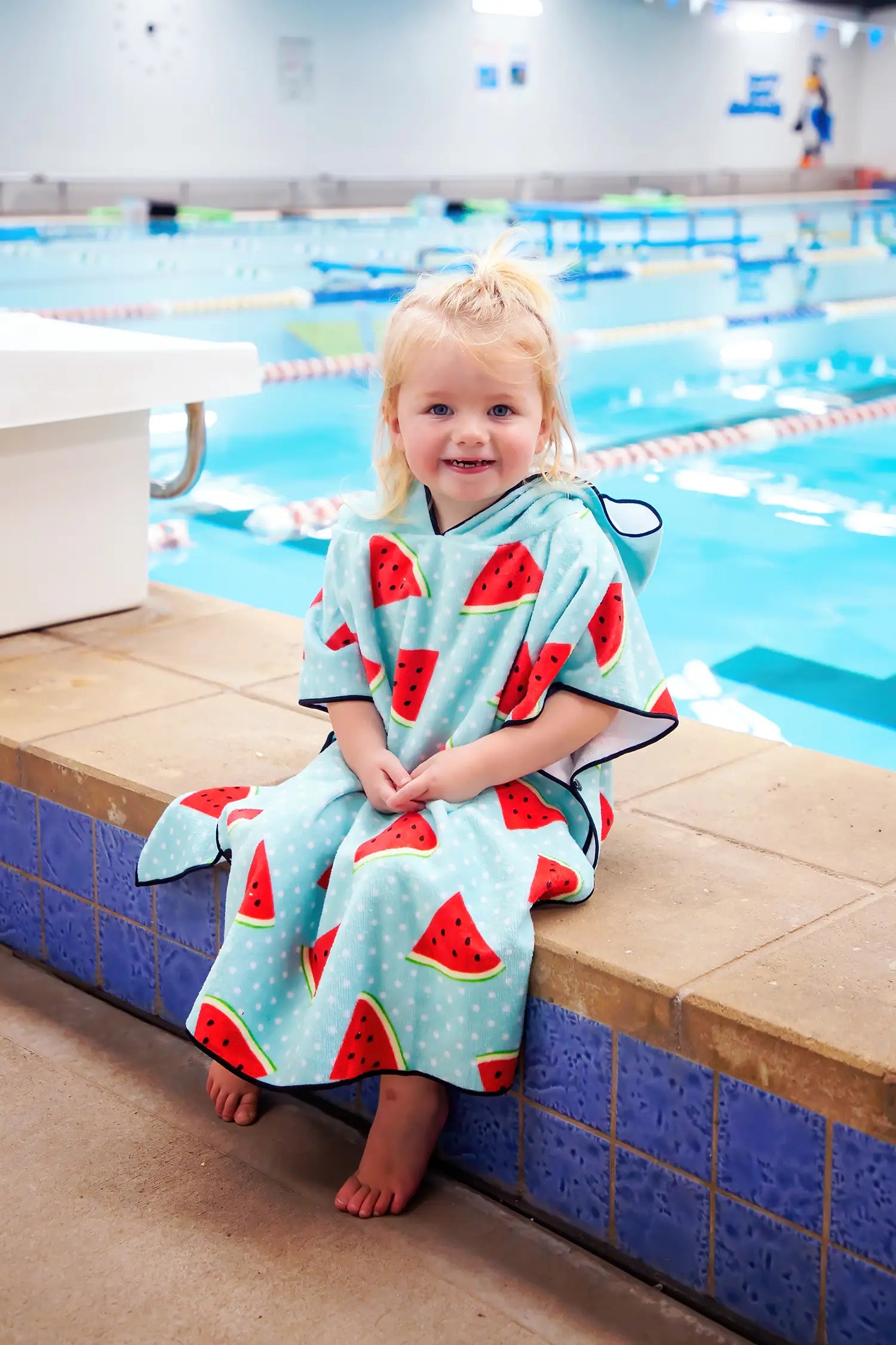 Kids Hooded Towel, Watermelon Print | Betty Lyn